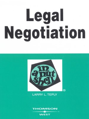 cover image of Legal Negotiation in a Nutshell